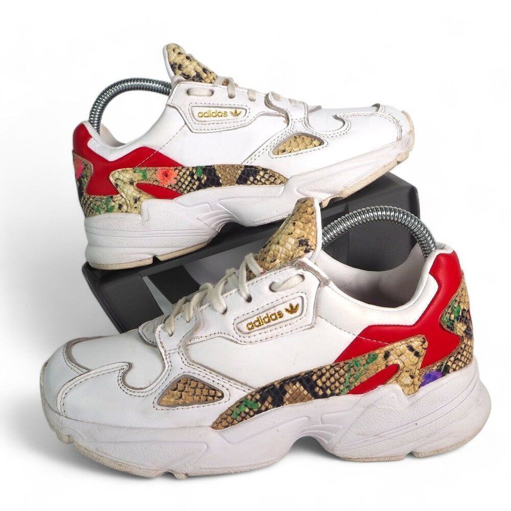 Adidas Falcon 'Snakeskin Print' Casual‎ Fashion Sneakers FV3083 Women's 6.5
